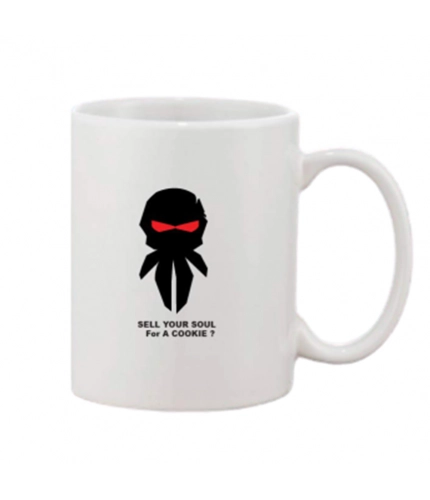 Printed Ceramic Coffee Mug - 1 Pieces, White, 11oz