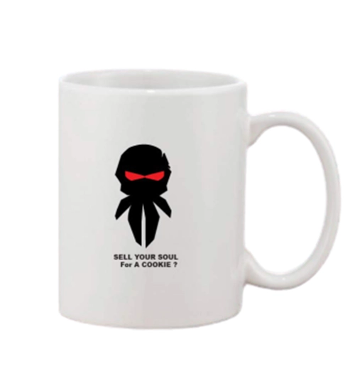 Printed Ceramic Coffee Mug - 1 Pieces, White, 11oz