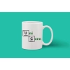 Printed Ceramic Coffee Mug - 1 Pieces, White, 11oz
