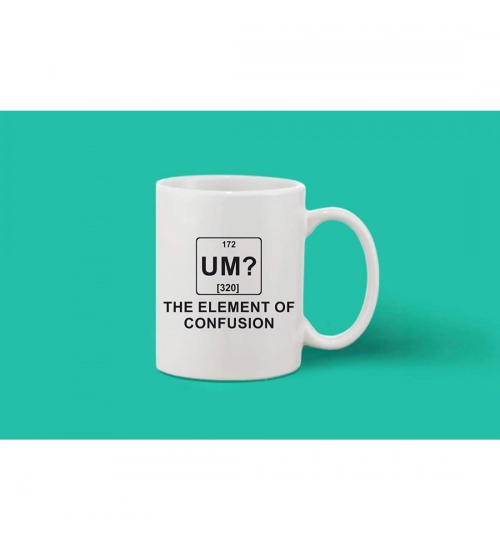 Printed Ceramic Coffee Mug - 1 Pieces, White, 11oz