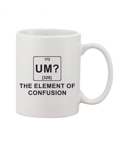 Printed Ceramic Coffee Mug - 1 Pieces, White, 11oz