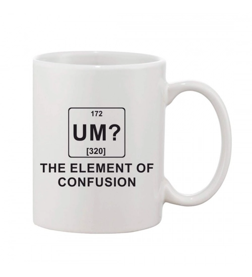 Printed Ceramic Coffee Mug - 1 Pieces, White, 11oz