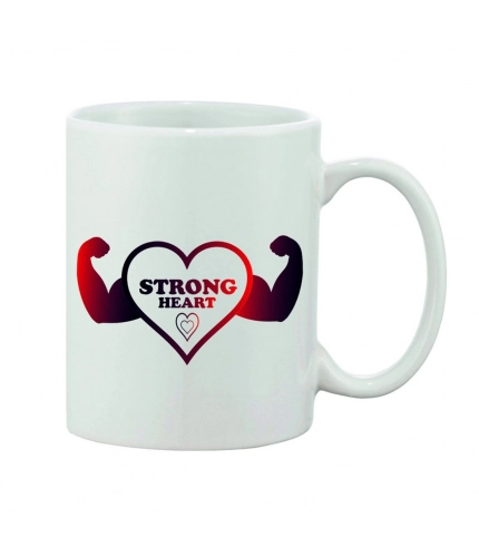 Printed Ceramic Coffee Mug - 1 Pieces, White, 11oz