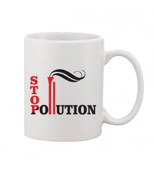 Printed Ceramic Coffee Mug - 1 Pieces, White, 11oz