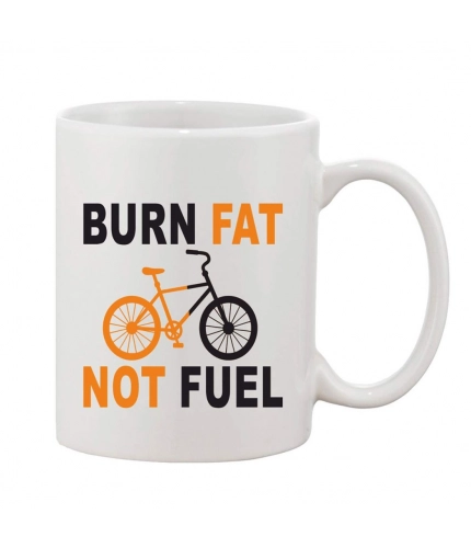 Printed Ceramic Coffee Mug - 1 Pieces, White, 11oz