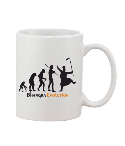 Printed Ceramic Coffee Mug - 1 Pieces, White, 11oz