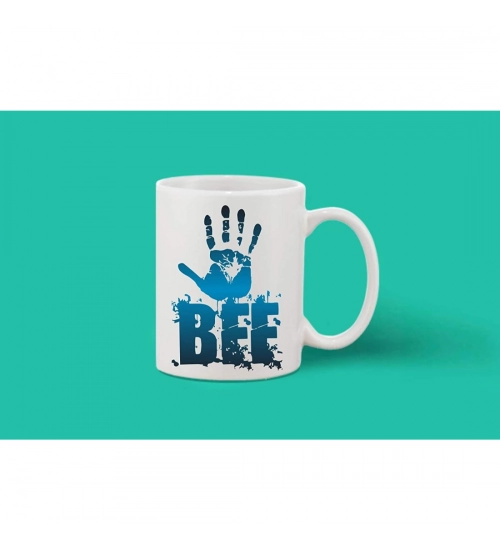 Printed Ceramic Coffee Mug - 1 Pieces, White, 11oz