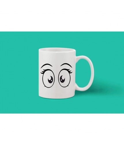 Printed Ceramic Coffee Mug - 1 Pieces, White, 11oz Printed Ceramic Coffee Mug - 1 Pieces, White, 11oz