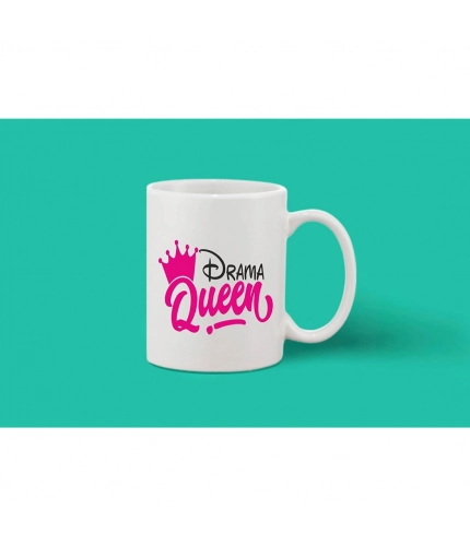 Printed Ceramic Coffee Mug - 1 Pieces, White, 11oz