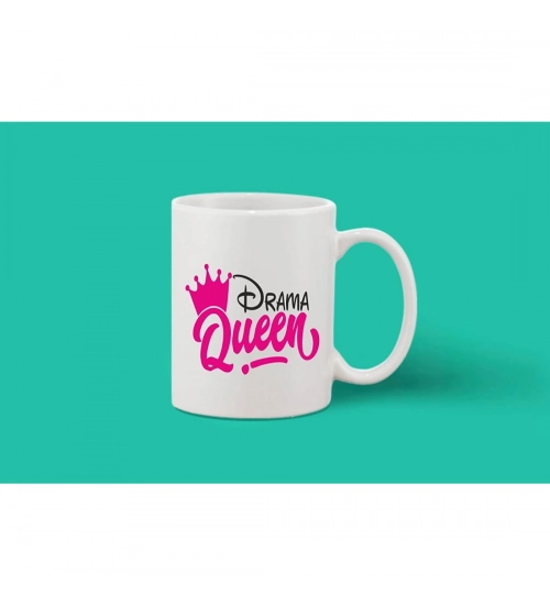 Printed Ceramic Coffee Mug - 1 Pieces, White, 11oz