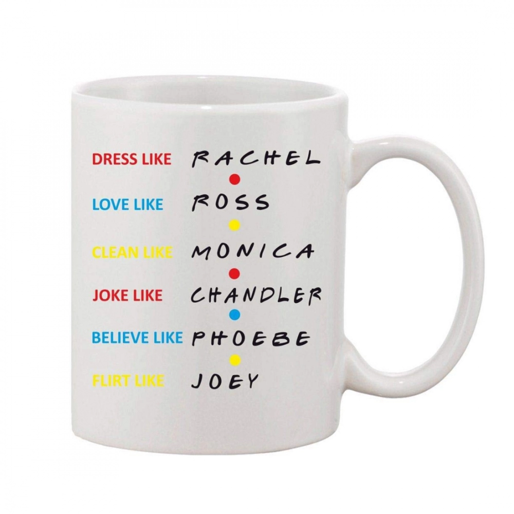 Generic Printed Ceramic Coffee Mug - 1 Pieces, White, 11oz
