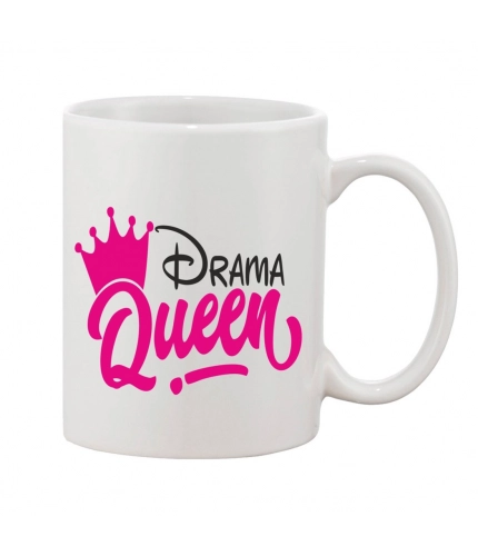 Printed Ceramic Coffee Mug - 1 Pieces, White, 11oz