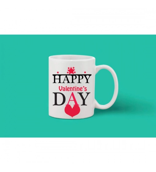 Printed Ceramic Coffee Mug - 1 Pieces, White, 11oz