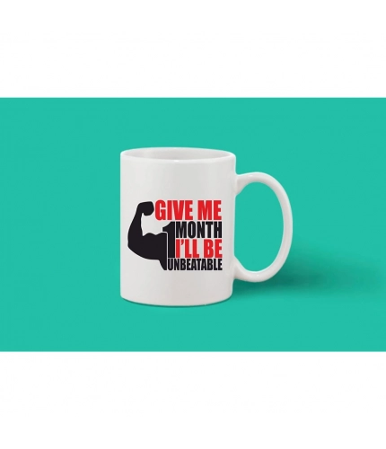Printed Ceramic Coffee Mug - 1 Pieces, White, 11oz
