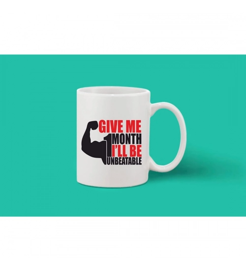 Printed Ceramic Coffee Mug - 1 Pieces, White, 11oz