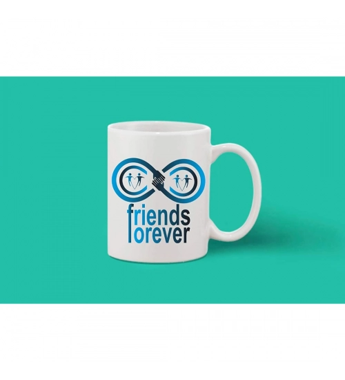 Printed Ceramic Coffee Mug - 1 Pieces, White, 11oz