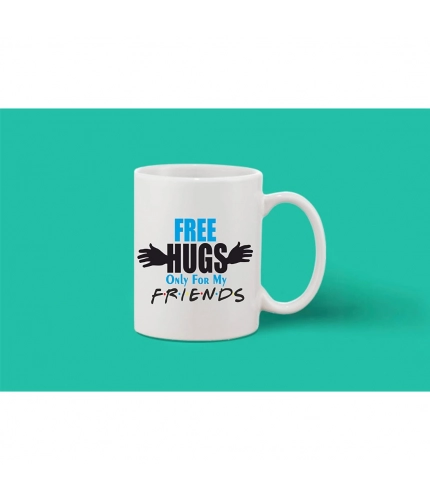 Printed Ceramic Coffee Mug - 1 Pieces, White, 11oz