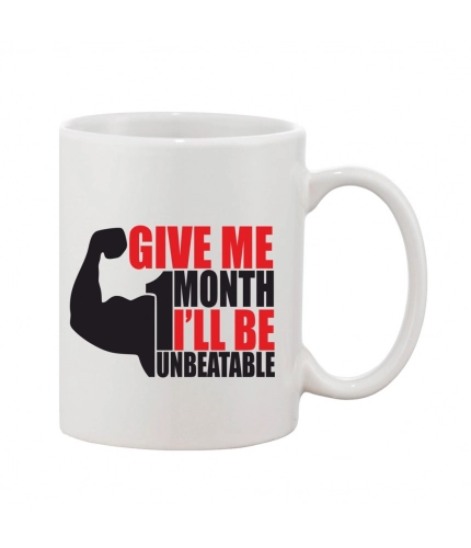 Printed Ceramic Coffee Mug - 1 Pieces, White, 11oz