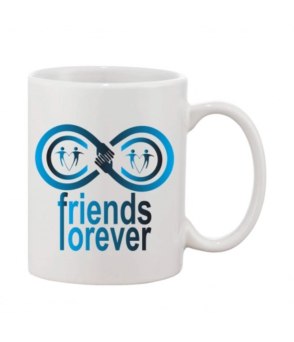 Printed Ceramic Coffee Mug - 1 Pieces, White, 11oz
