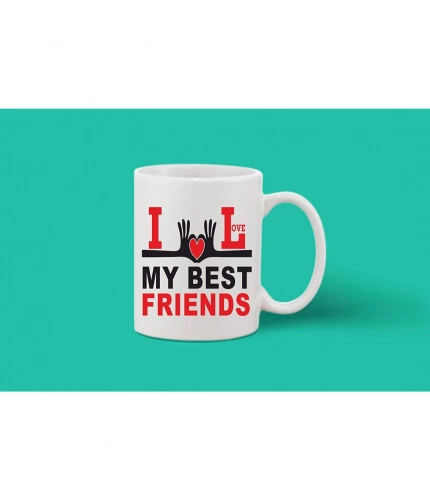 Printed Ceramic Coffee Mug - 1 Pieces, White, 11oz
