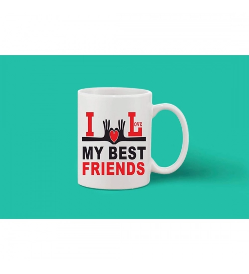 Printed Ceramic Coffee Mug - 1 Pieces, White, 11oz