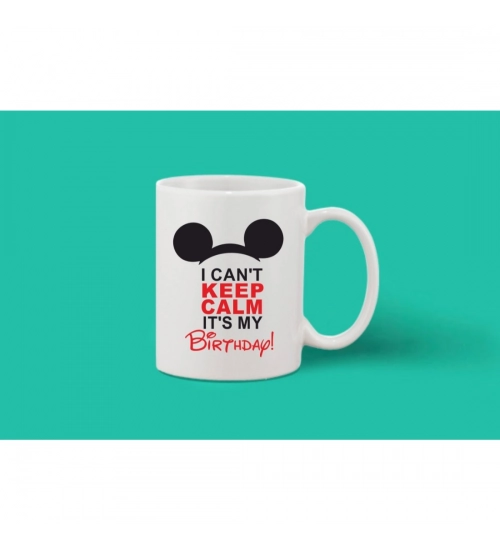 Printed Ceramic Coffee Mug - 1 Pieces, White, 11oz