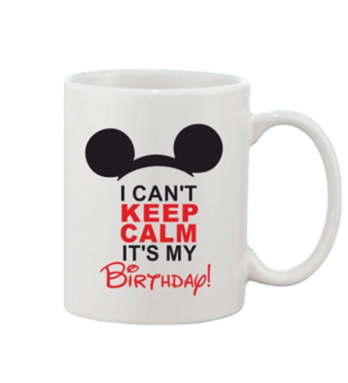 Printed Ceramic Coffee Mug - 1 Pieces, White, 11oz