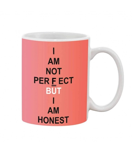 Printed Ceramic Coffee Mug - 1 Pieces, White, 11oz
