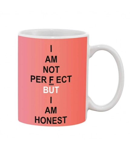 Printed Ceramic Coffee Mug - 1 Pieces, White, 11oz