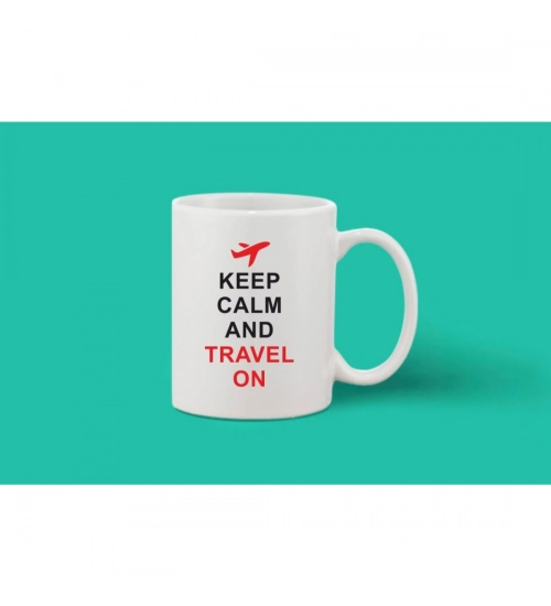 Printed Ceramic Coffee Mug - 1 Pieces, White, 11oz