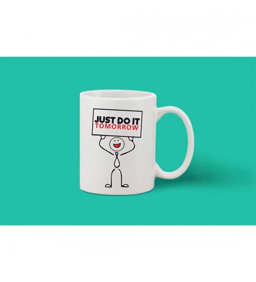 Printed Ceramic Coffee Mug - 1 Pieces, White, 11oz