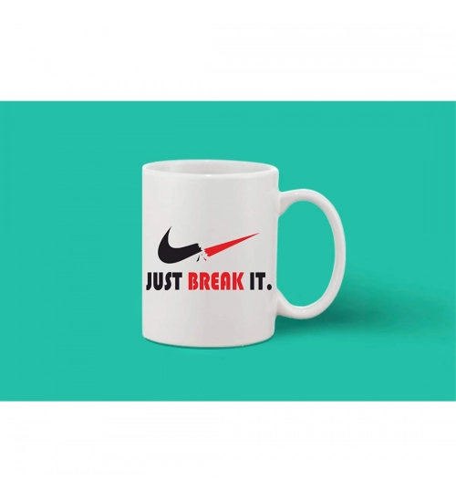 Printed Ceramic Coffee Mug - 1 Pieces, White, 11oz