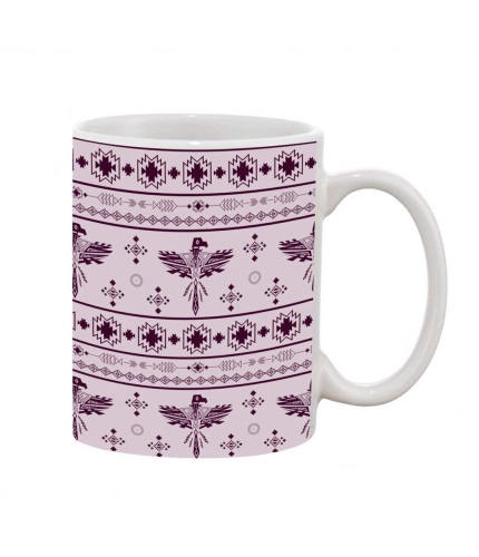 Printed Ceramic Coffee Mug - 1 Pieces, White, 11oz