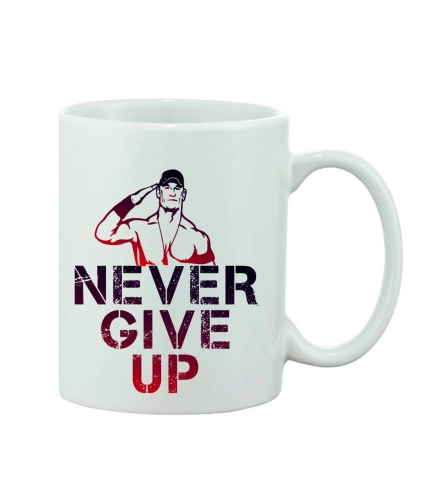 Printed Ceramic Coffee Mug - 1 Pieces, White, 11oz