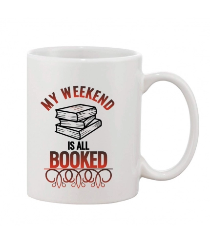 Printed Ceramic Coffee Mug - 1 Pieces, White, 11oz