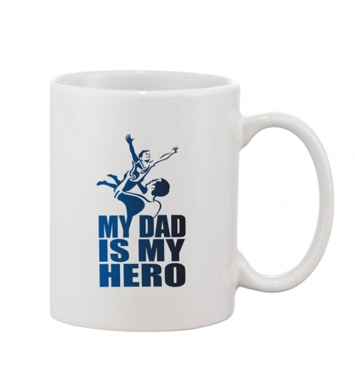 Printed Ceramic Coffee Mug - 1 Pieces, White, 11oz