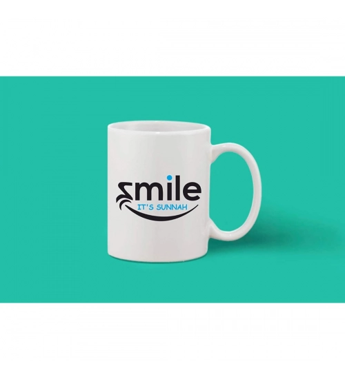 Printed Ceramic Coffee Mug - 1 Pieces, White, 11oz