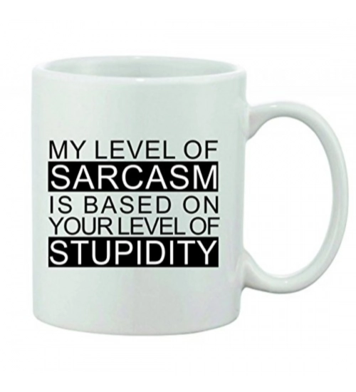 Printed Ceramic Coffee Mug - 1 Pieces, White, 11oz