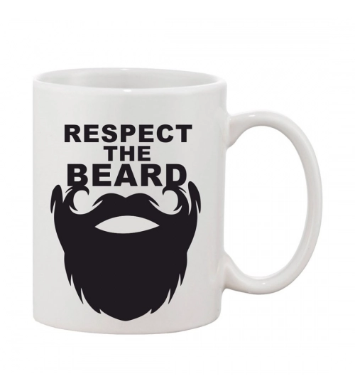 Printed Ceramic Coffee Mug - 1 Pieces, White, 11oz