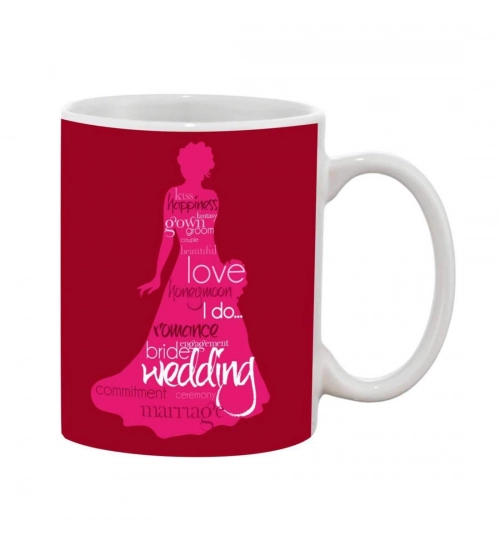 Printed Ceramic Coffee Mug - 1 Pieces, White, 11oz