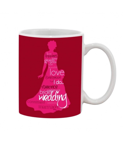 Printed Ceramic Coffee Mug - 1 Pieces, White, 11oz