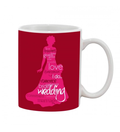 Printed Ceramic Coffee Mug - 1 Pieces, White, 11oz