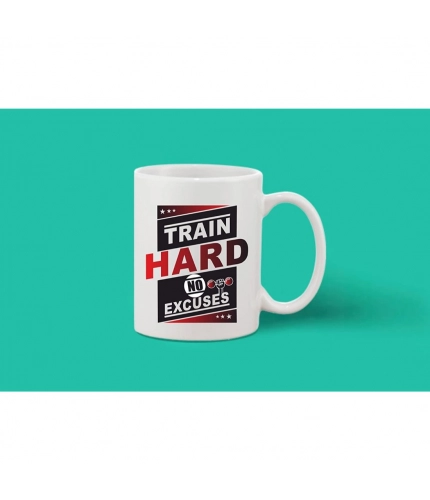 Printed Ceramic Coffee Mug - 1 Pieces, White, 11oz