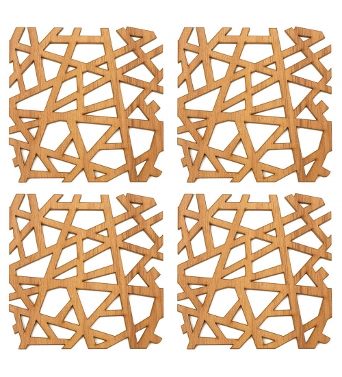 Wooden Coasters for Tea Coffee (Set of 4)