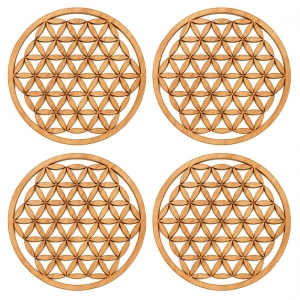 Wooden Coasters for Tea Coffee (Set of 4)