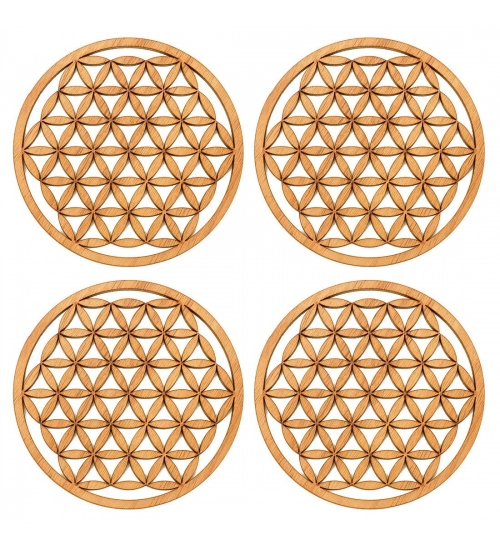 Wooden Coasters for Tea Coffee (Set of 4)