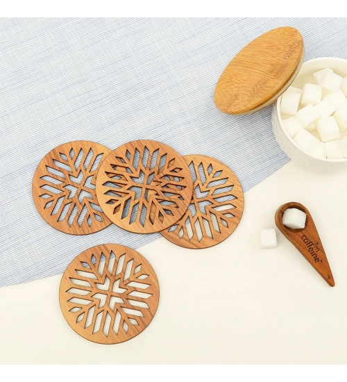 Wooden Coasters for Tea Coffee (Set of 4)