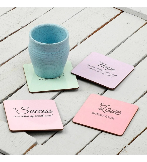 Wooden Coasters for Tea Coffee (Set of 4)