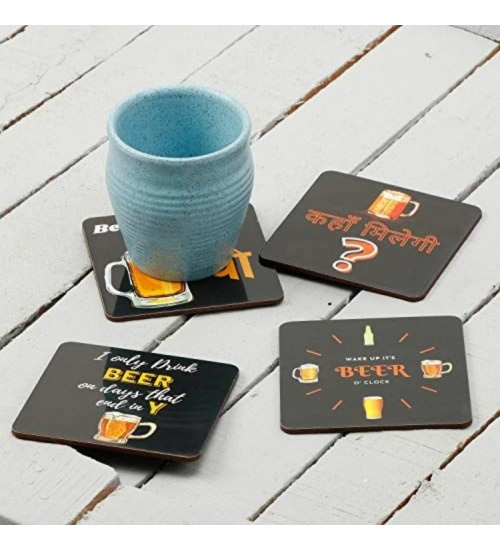 Wooden Coasters for Tea Coffee (Set of 4)