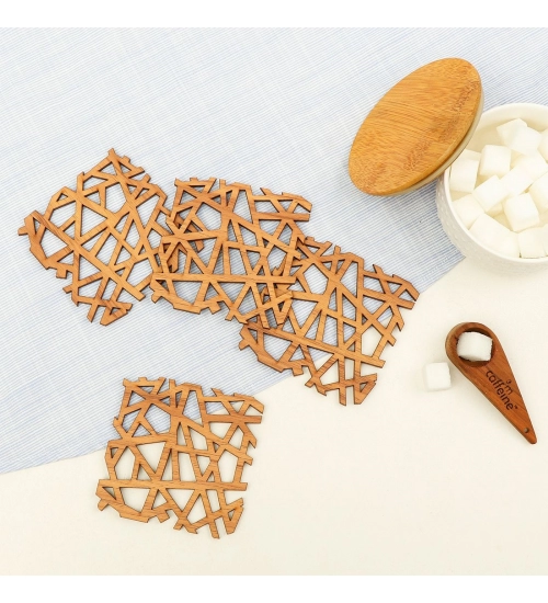 Wooden Coasters for Tea Coffee (Set of 4)
